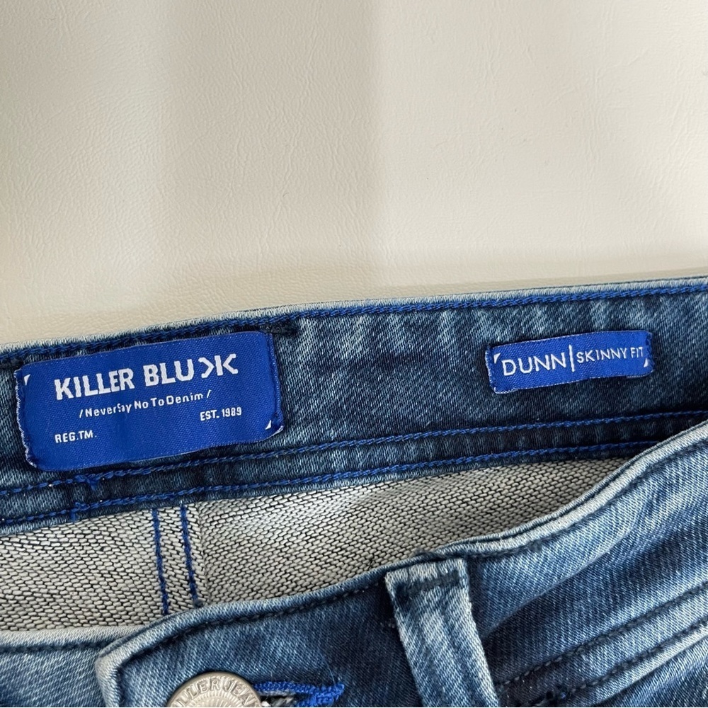 Denim Killer Blu Carrot Fit Mens Jeans Sz 34 Blue Prewash - Picture 5 of 16